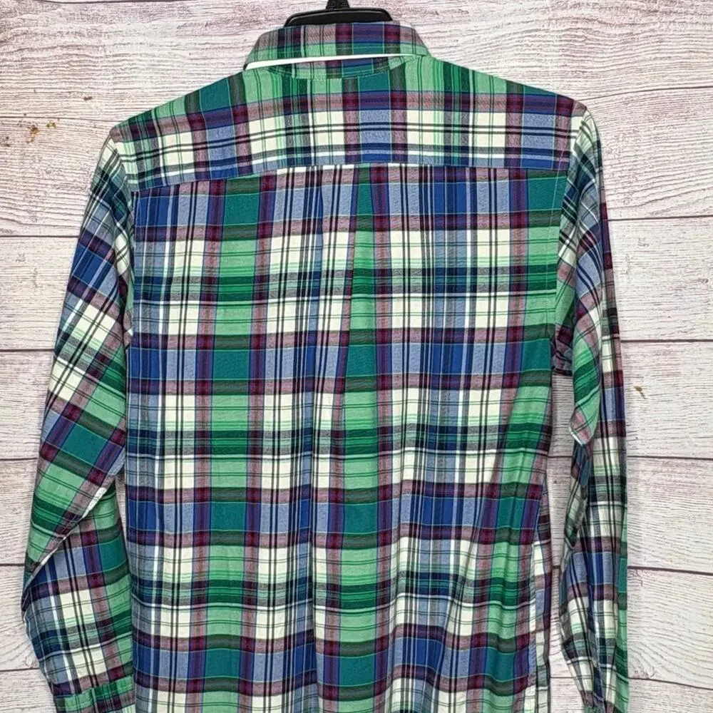 Ralph Lauren Young Men's Youth Long Sleeve Flannel Cotton Button Up Shirt XL New